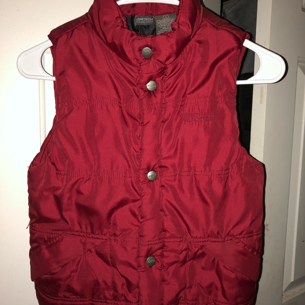 Red puffy vest